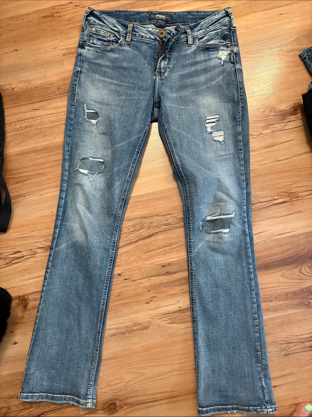 Silver Jeans Light Blue Ripped Back Pocket Denim